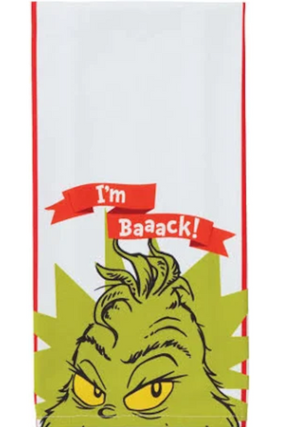 I'm Back Grinch Tea Towel