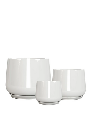 Nadia pot round medium white