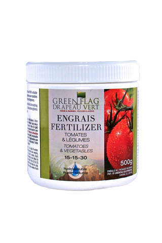 greenflag 15-15-30 engrais pour tomates et légumes, 500g