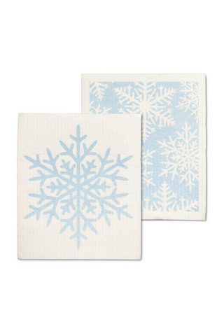 Abbott - Glitter Snowflake Dishcloths. Set of 2