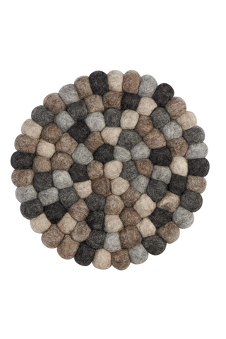 Torre & Tagus Felt Ball 8" Trivet (Multi Natural)