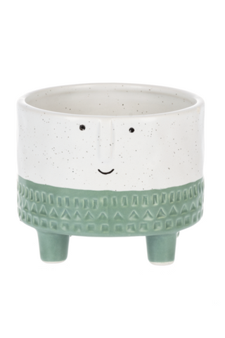 Short Face Planter with Green Stripe