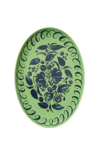 Amalfi Green Oval Tray 40CM x 28CM