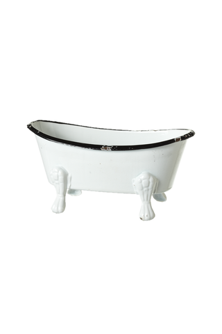 Black & White Enamel Mini Bathtub