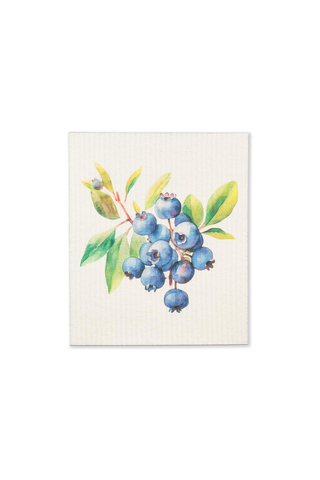 Blueberry Dishcloth 6.75x7.5"L