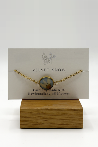 Bracelet | Daisy | Oval | Gold Toned Stainless Steel