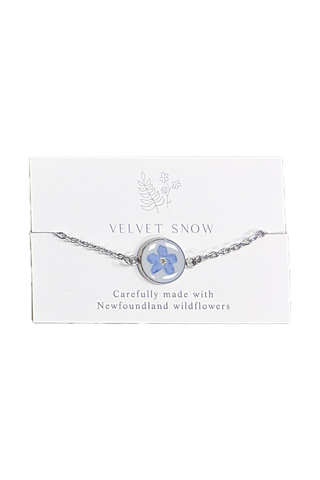 Velvet Snow - Bracelet | Forget Me Not | Round | Stainless Steel