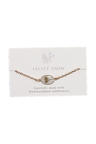 Velvet Snow - Bracelet | Yarrow | Oval | Rose Toned Stainless Steel