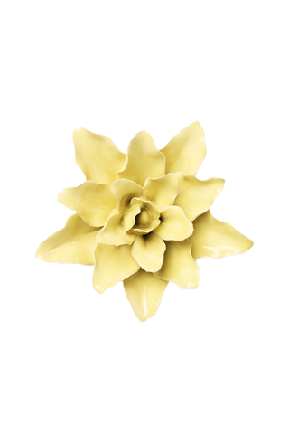 Lime Yellow Tiger Lily Ceramic Wall Flower