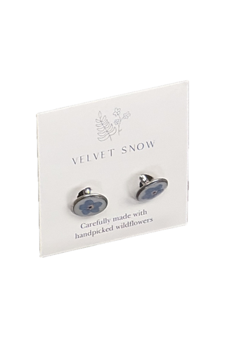 Velvet Snow - Cuff Links | Forget Me Not | Stainless Steel