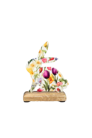 Flower Bunny on Base 5.5"H