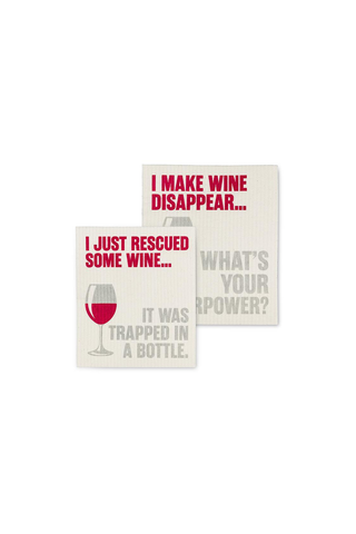 Funny Text Dishcloths. Set of 2
