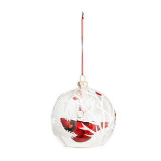 Glass Enclosed Cardinal Ornament
