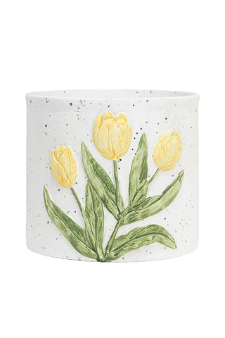 Large Planter with Tulip