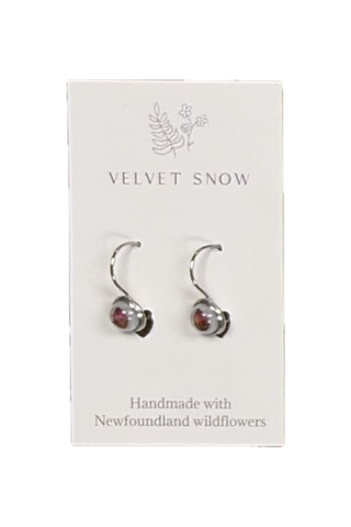 Velvet Snow - Lever Back Earring | Bog Laurel | Stainless Steel