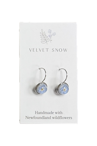 Velvet Snow - Lever Back Earring | Forget Me Not | Stainless Steel
