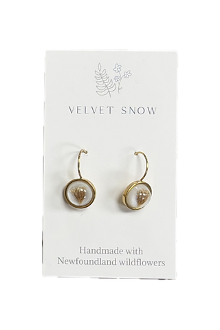 Velvet Snow - Lever Back Earring | Goldenrod | Gold Toned Stainless Steel