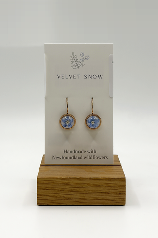 Lever Back Earring | Forget Me Not | Rose Gold Toned Stainless Steel