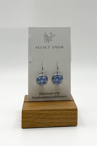 Lever Back Earrings | Forget Me Not | Large, Round | Stainless Steel ($40)