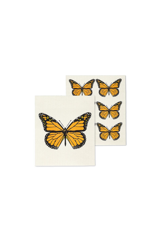 Monarch Butterfly Dishcloths. Set of 2