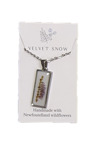 Velvet Snow - Necklace | Heather | Rectangle | 28-inch Stainless Steel