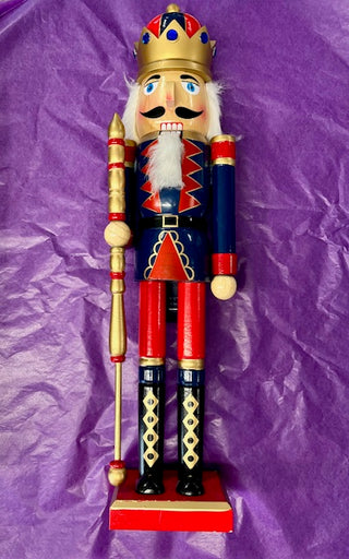 Nutcracker King with Gold Staff, 19.5 in