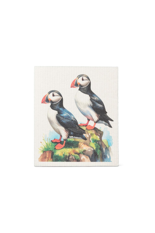 Puffins Single Swedish Dishcloth 6.75x7.5"L