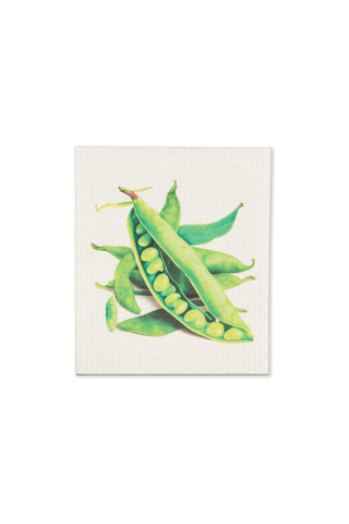 Peas in a Pod Dishcloth 6.75x7.5"L