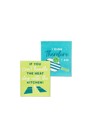 Pickleball Dishcloths. Set of 2