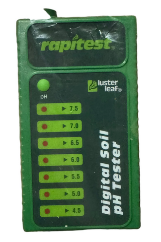 Rapitest digital soil pH tester on a white background