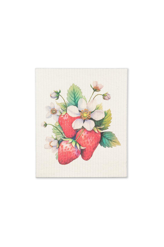 Strawberry Dishcloth 6.75x7.5"L