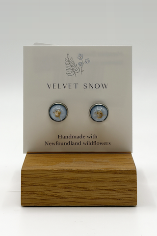 Stud Earrings | Meadowsweet | Round | Stainless Steel