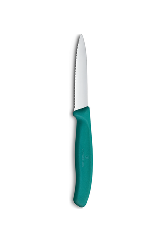 Victorinox - Swiss Classic Paring Knife 3" Wavy Edge Kale Green