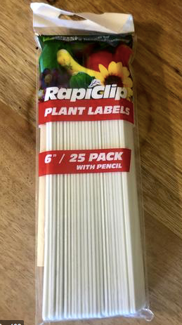 Étiquettes pour plantes 6" / paquet de 25 avec crayon