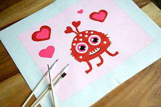 Monstre d'amour - Kit de peinture par numéros pour enfants